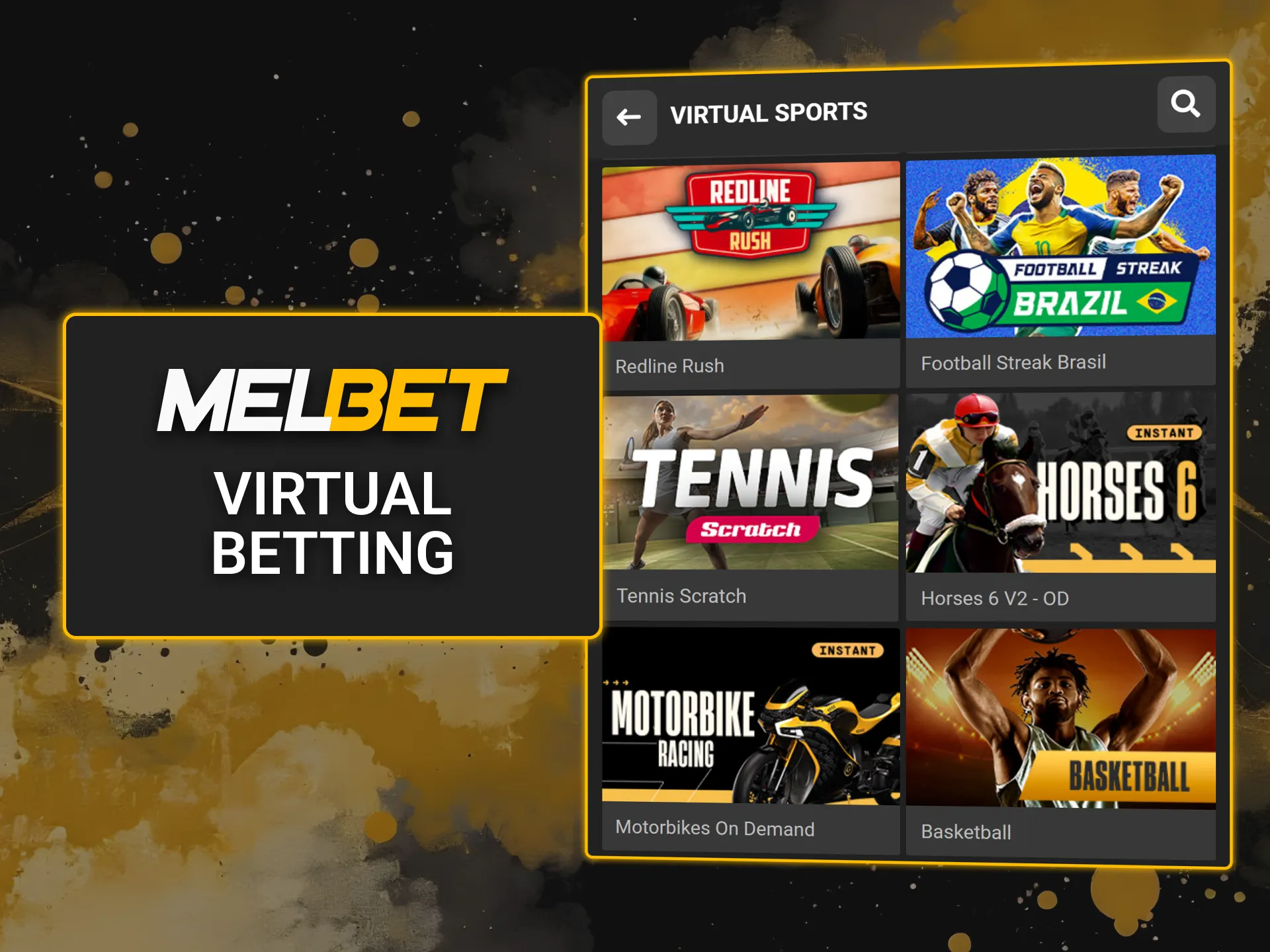 Enjoy various virtual sports matches on the official Melbet website.