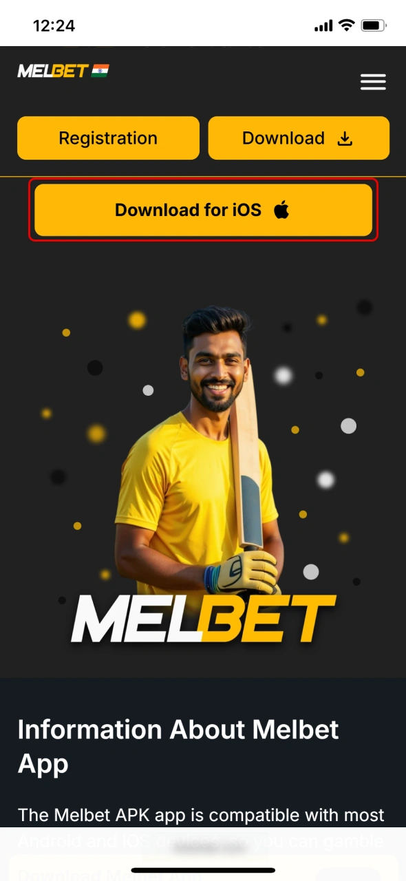 Install the Melbet iOS app directly from the official mobile download page.