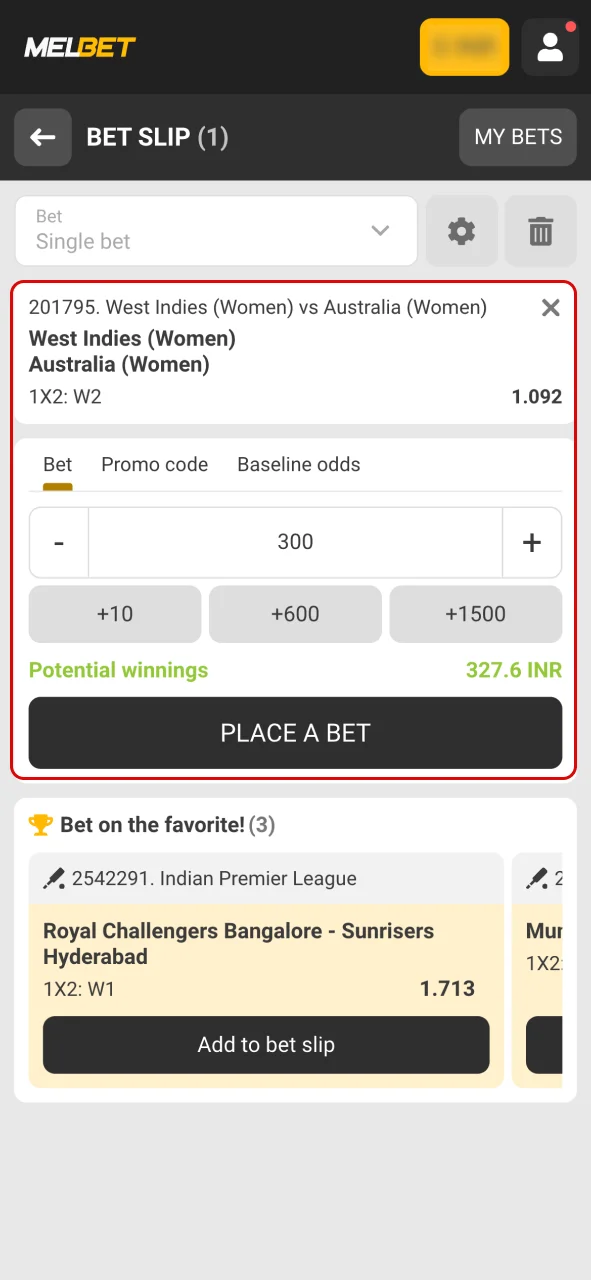 Place your bet at Melbet now.