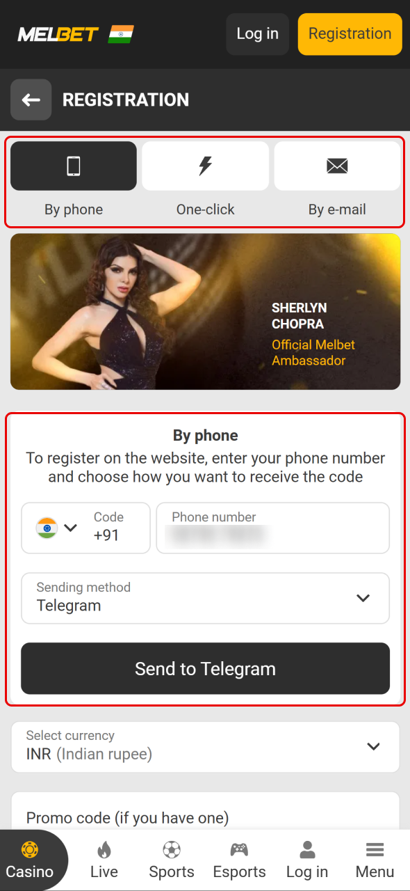 Register your new Melbet account today to access the best promotions.