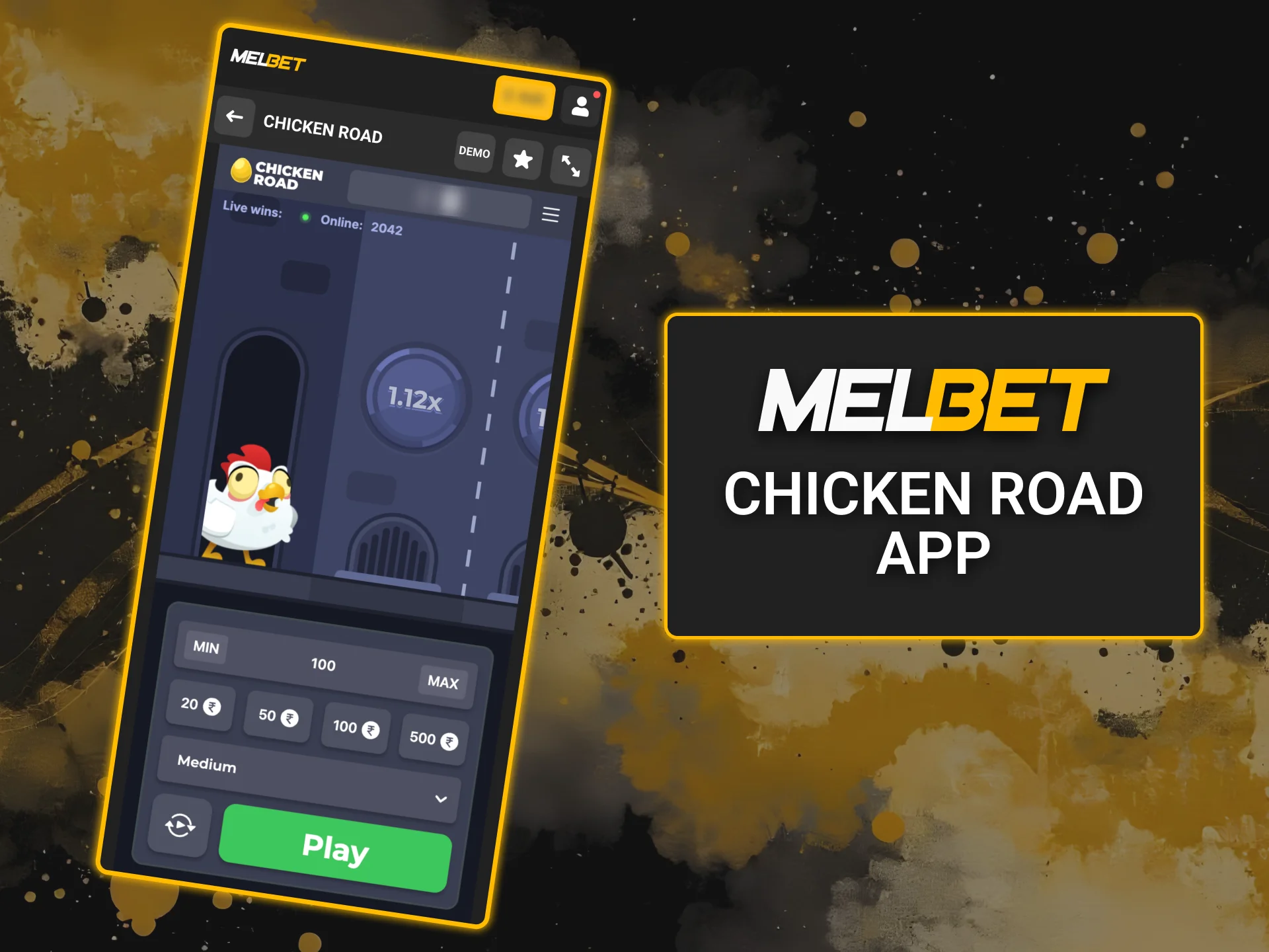Play Chicken Road on the Melbet mobile.